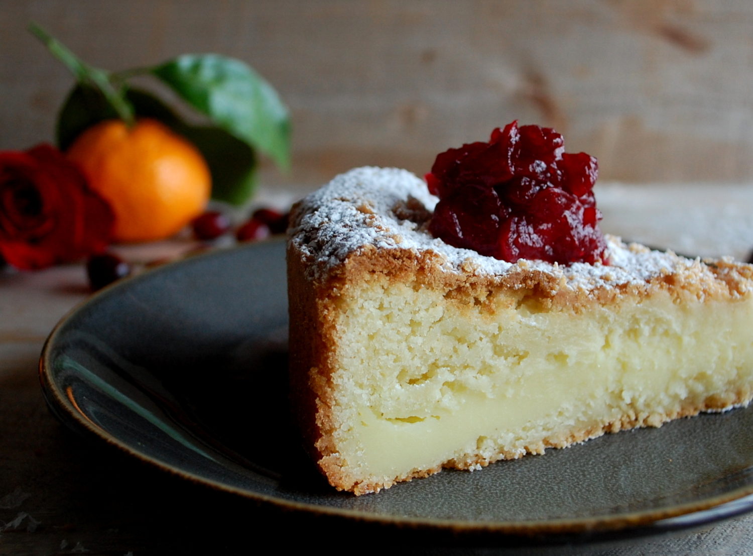 Basque Cake with Cranberry Compote The Original Dish