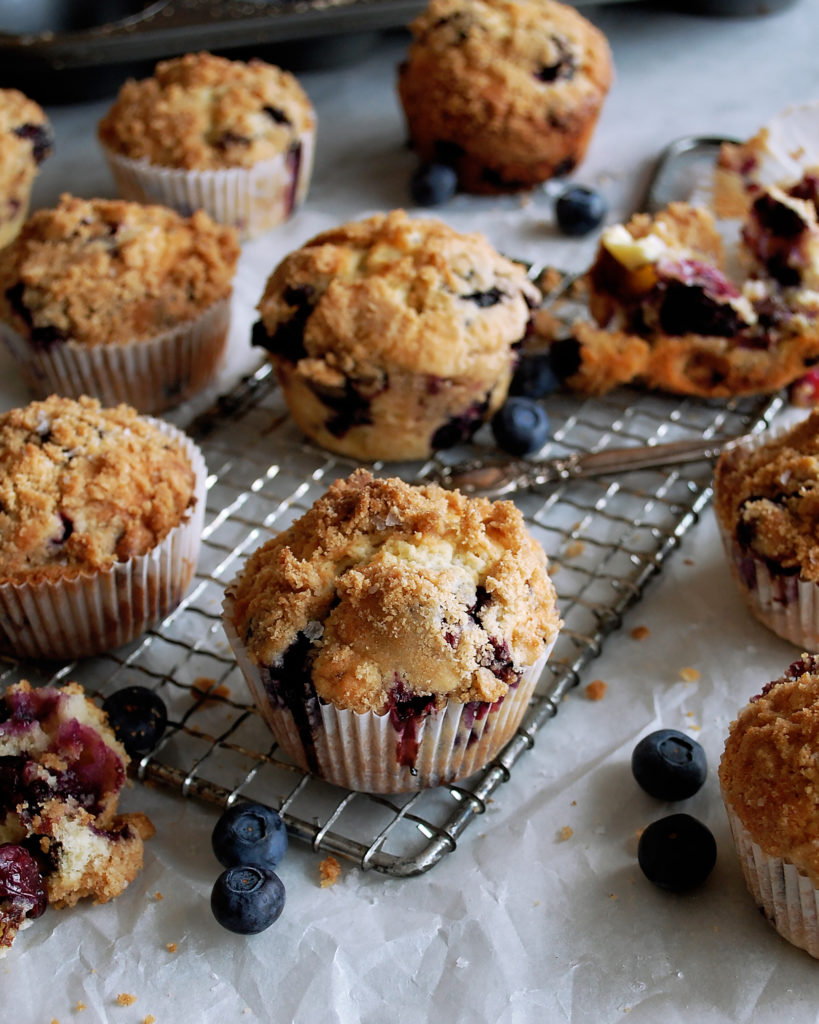Chocolate Chip Blueberry Cream Streusel Muffins The Original Dish