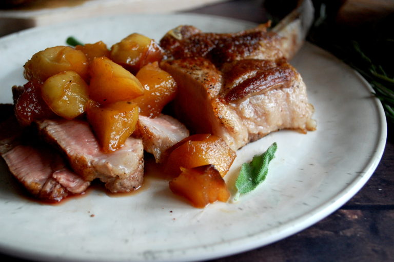 Seared Pork Chops with Spiced Apple Chutney The Original Dish