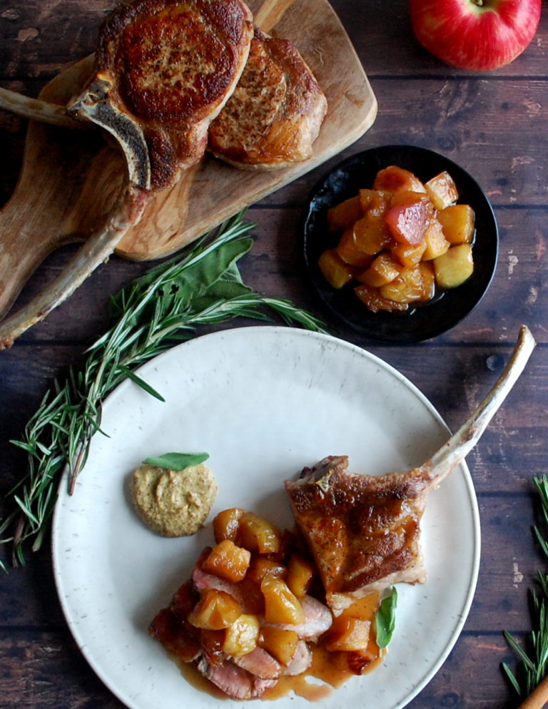 Seared Pork Chops with Spiced Apple Chutney The Original Dish