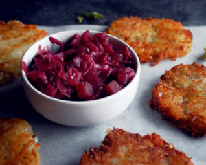 St. Patrick's Day Potato Cakes with Corned Beef & Cabbage