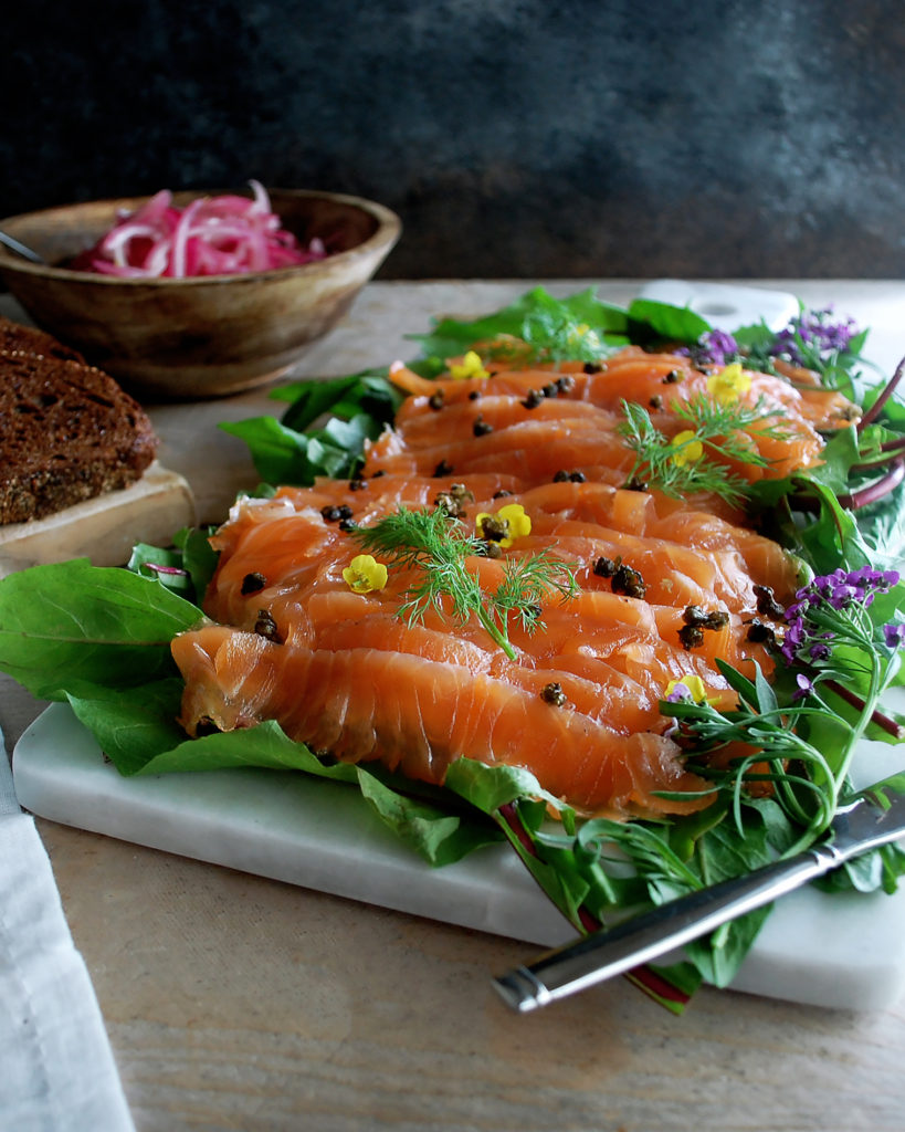 Deviled Egg Gravlax Tartines