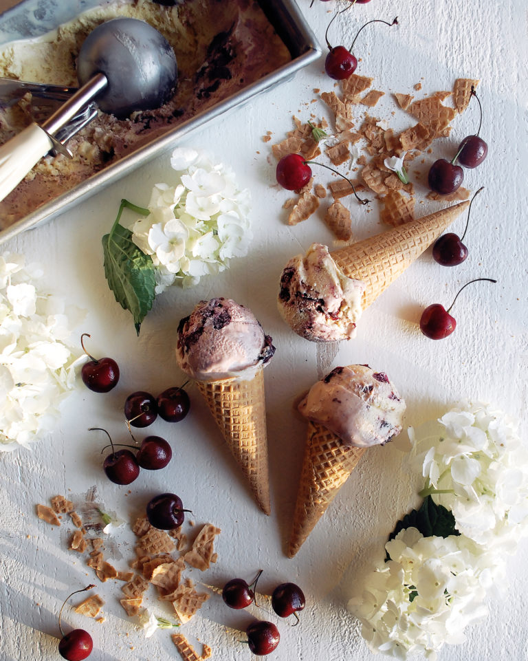 Homemade Red Wine Cherry Ice Cream The Original Dish