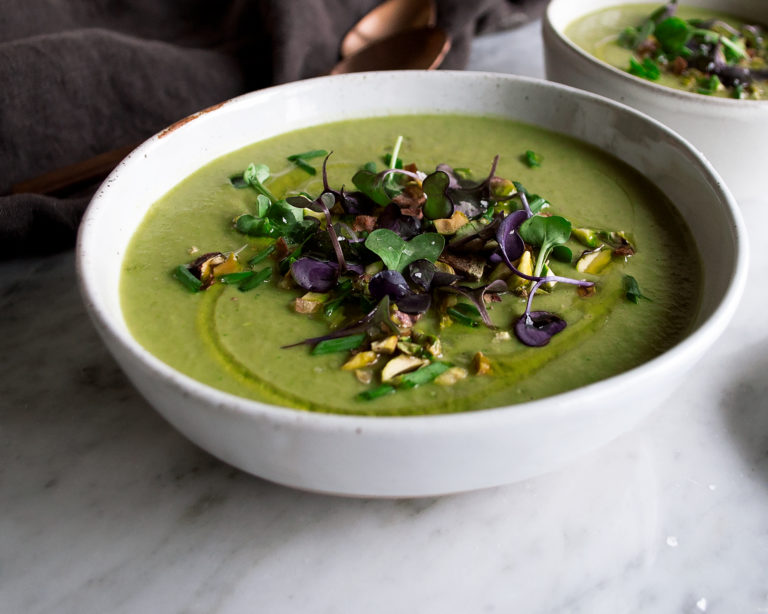 Simple Pea Soup with Yogurt & Chives - The Original Dish