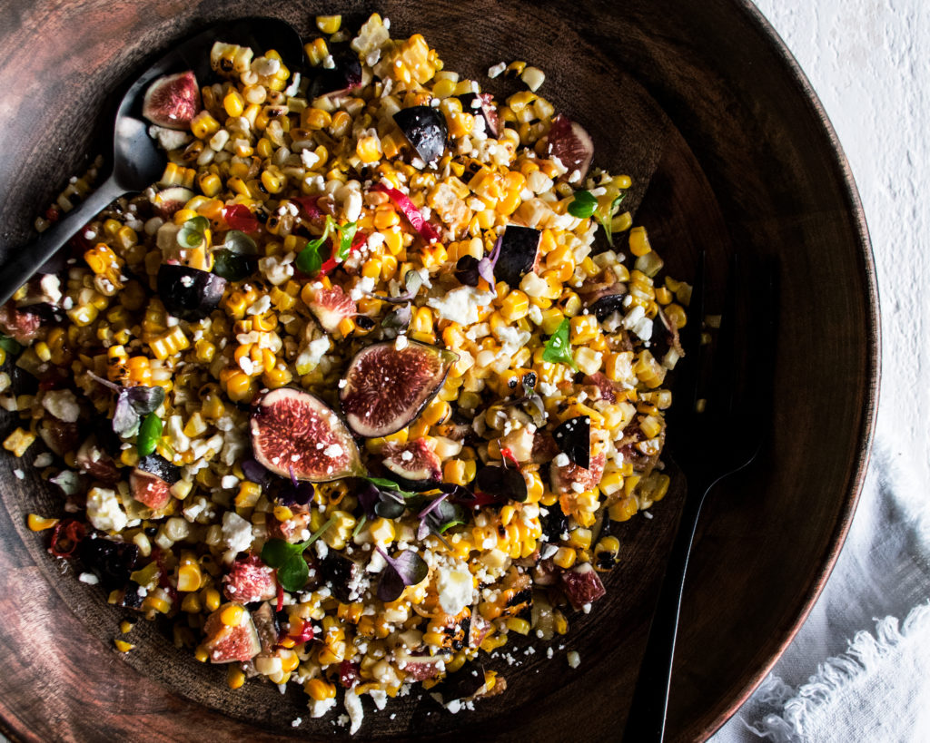 Charred Corn & Fig Salad