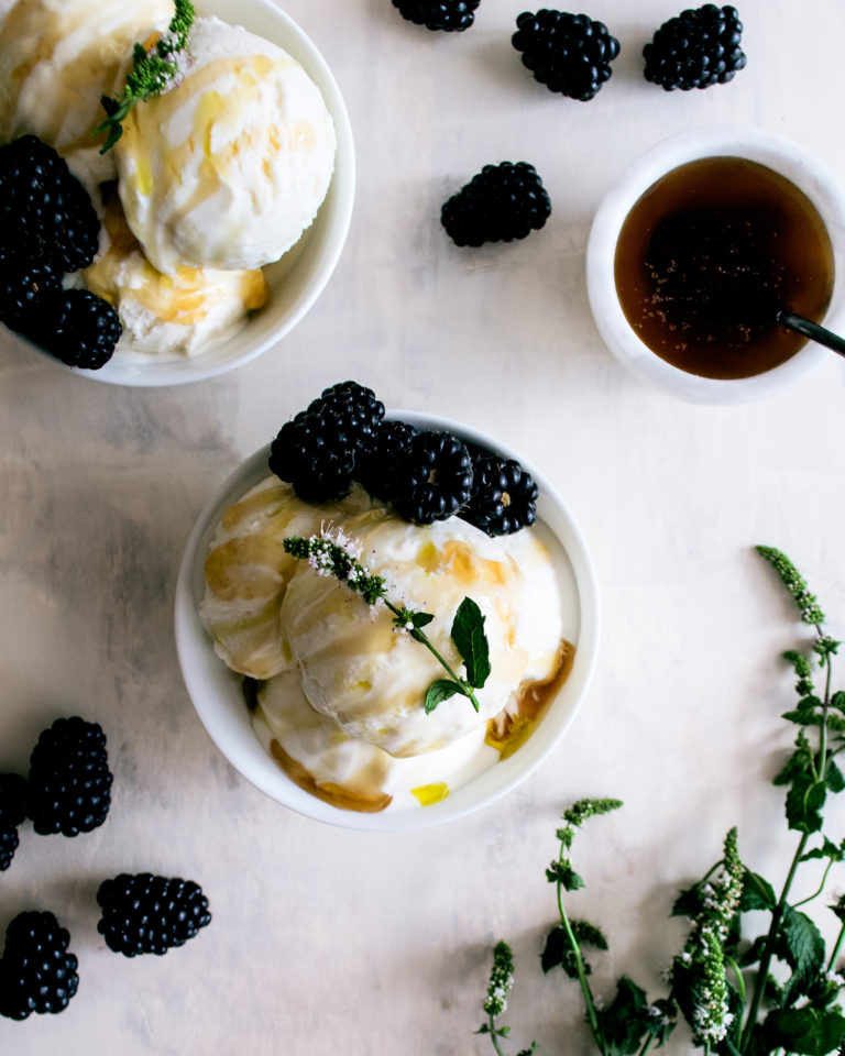 Frozen Greek Yogurt with Honey & Olive Oil The Original Dish
