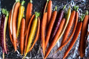 Roasted Carrots with Scallion Vinaigrette