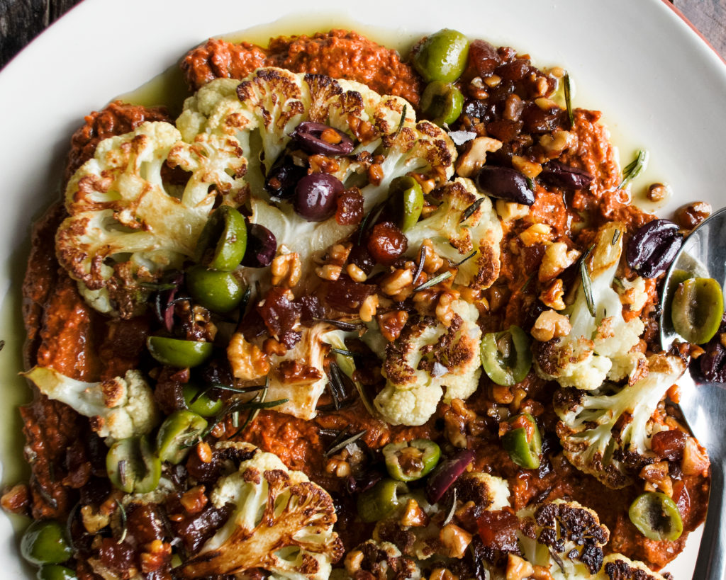 Cauliflower Steaks with Muhammara