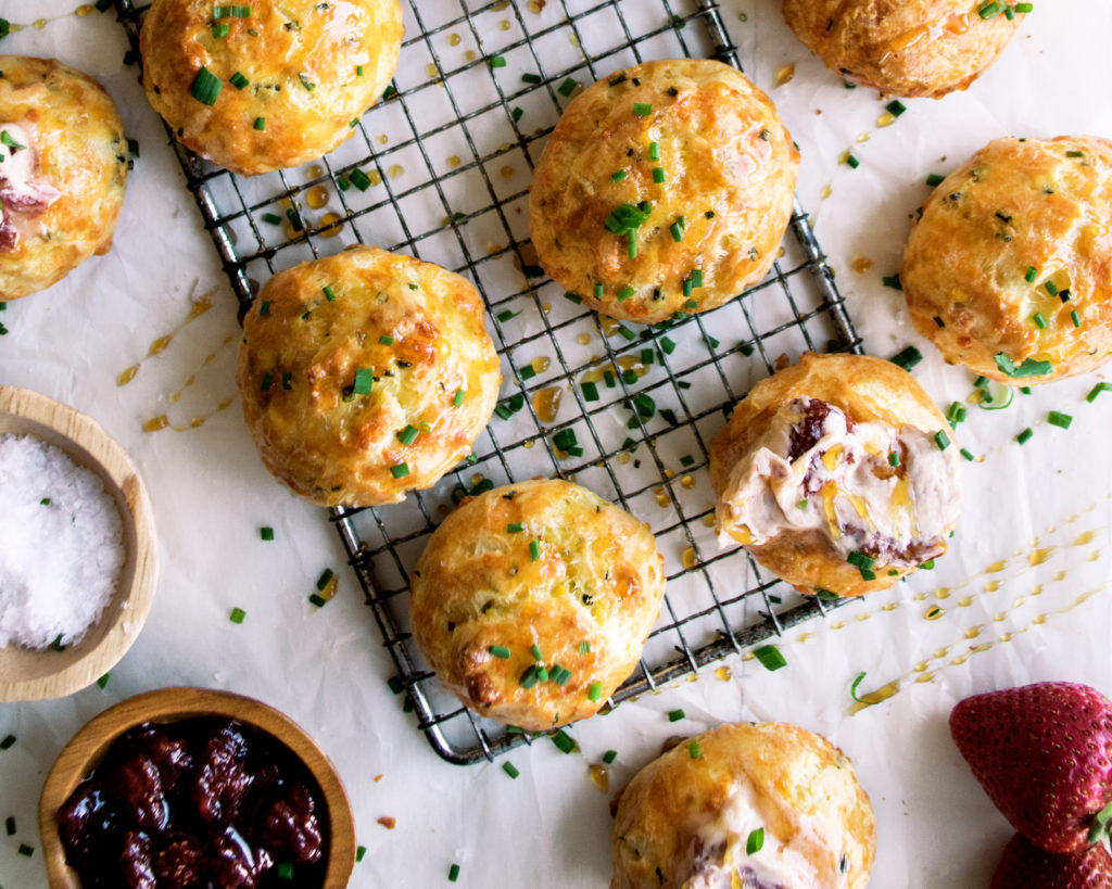 Chive Gougeres