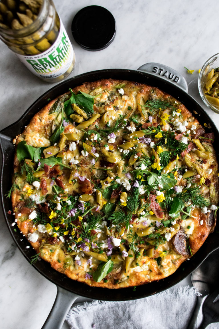 Potato Bacon Frittata with Pickled Asparagus The Original Dish