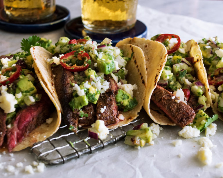 Spiced Flank Steak Tacos with Avocado Salsa The Original Dish
