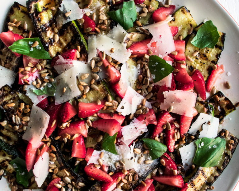 Charred Zucchini with Pickled Strawberry Vinaigrette The Original Dish