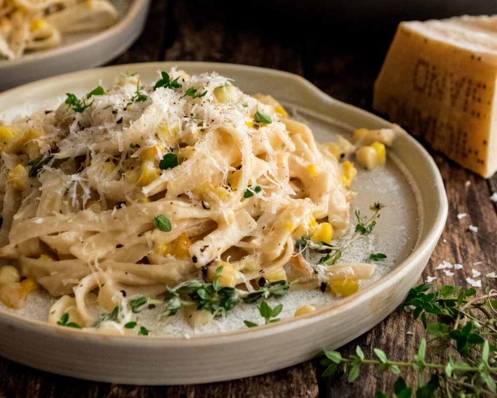 Creamy Corn Fettuccine