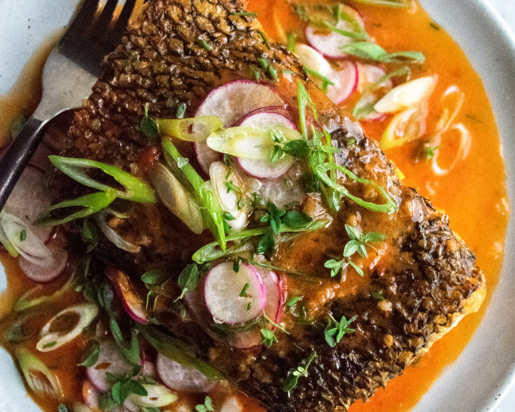 Crispy-Skinned Sea Bass