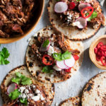 Chipotle & Pomegranate Braised Chicken Tacos