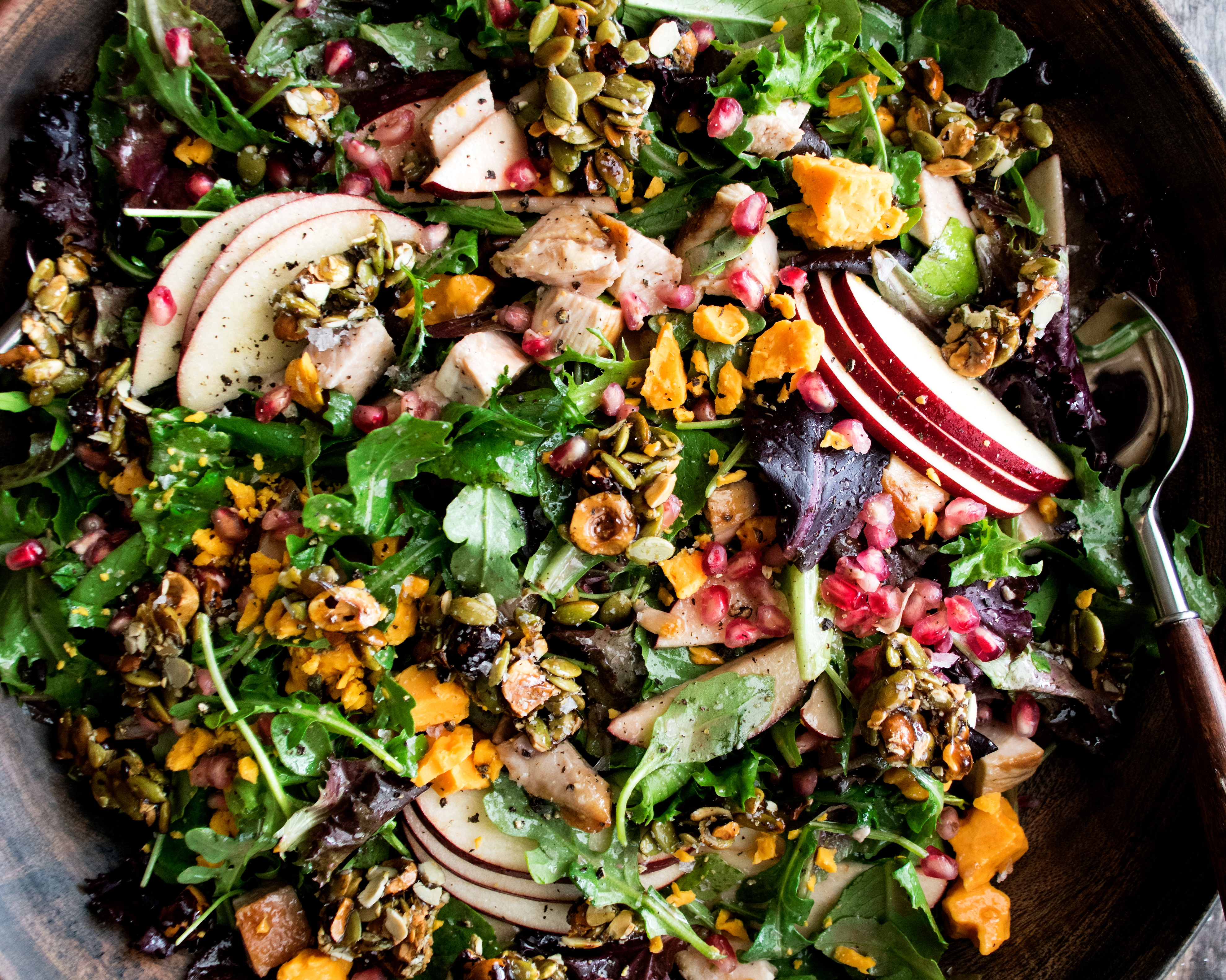 Harvest Apple Salad with Pomegranate Sage Vinaigrette - The Original Dish