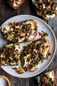 Caramelized Brussels Sprout Toast