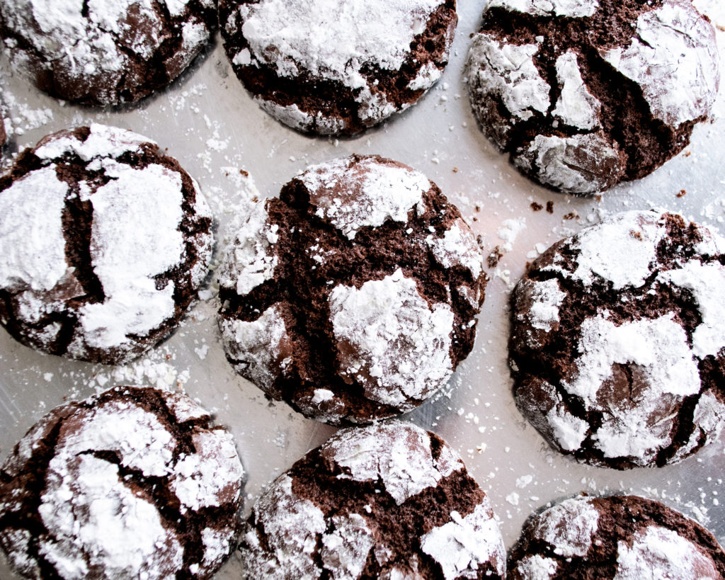 Chocolate Fudge Crinkle Cookies