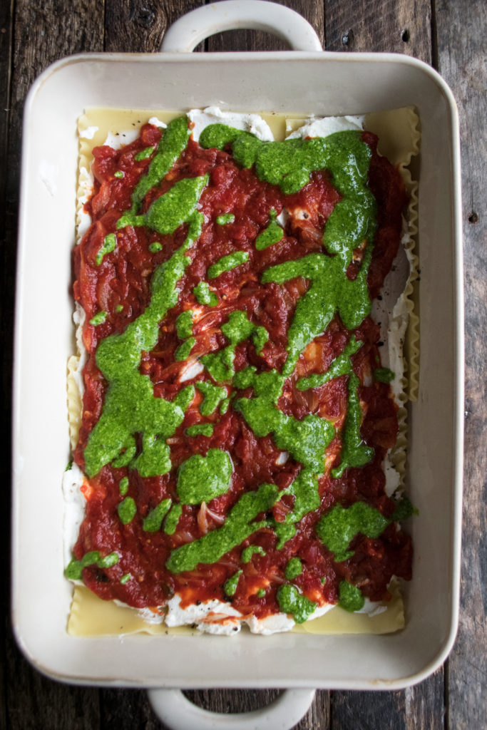 Christmas Burrata & Pesto Lasagna