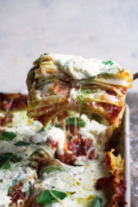 Christmas Burrata & Pesto Lasagna