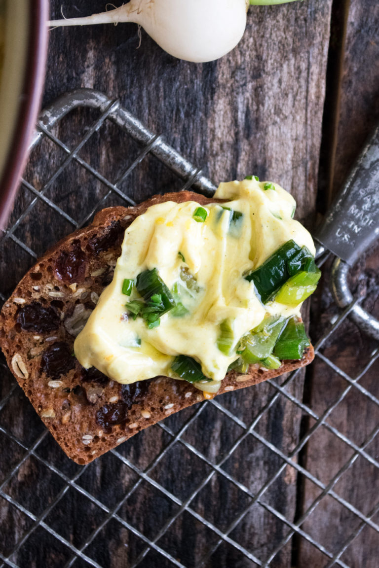 Charred Scallion Turmeric Yogurt Dip The Original Dish