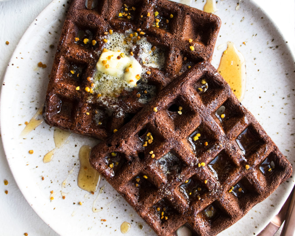 Gluten Free Dark Chocolate Waffles