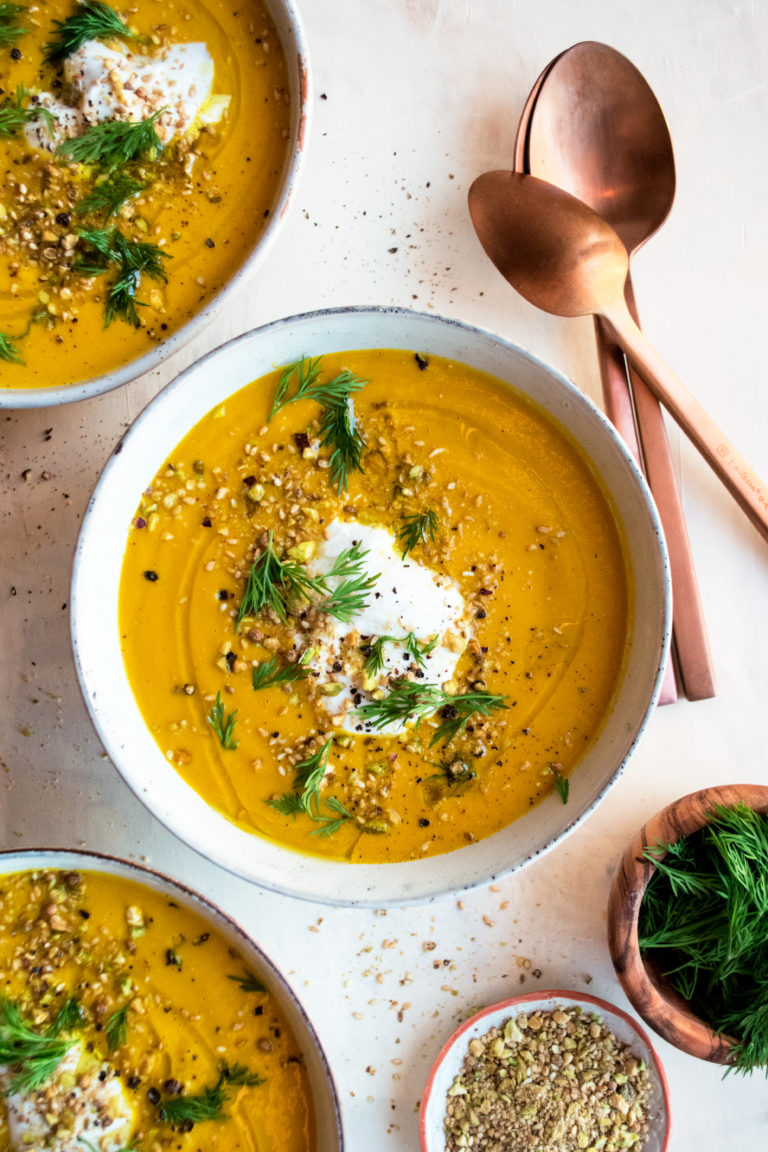 Golden Carrot Soup with Pistachio Dukkah - The Original Dish