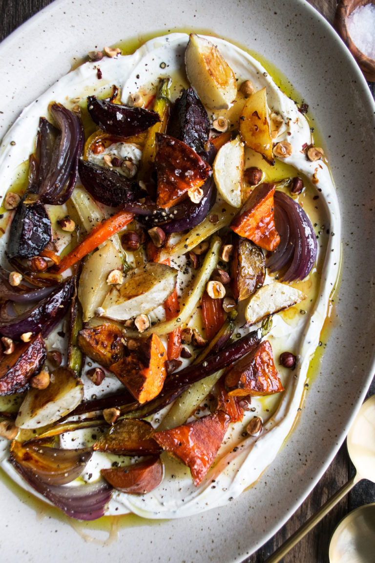 Honey Roasted Winter Vegetables with Black Pepper Yogurt The Original