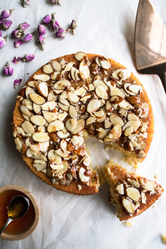 Honey Soaked Almond Cake