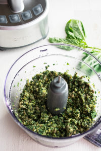 kale pesto in food processor