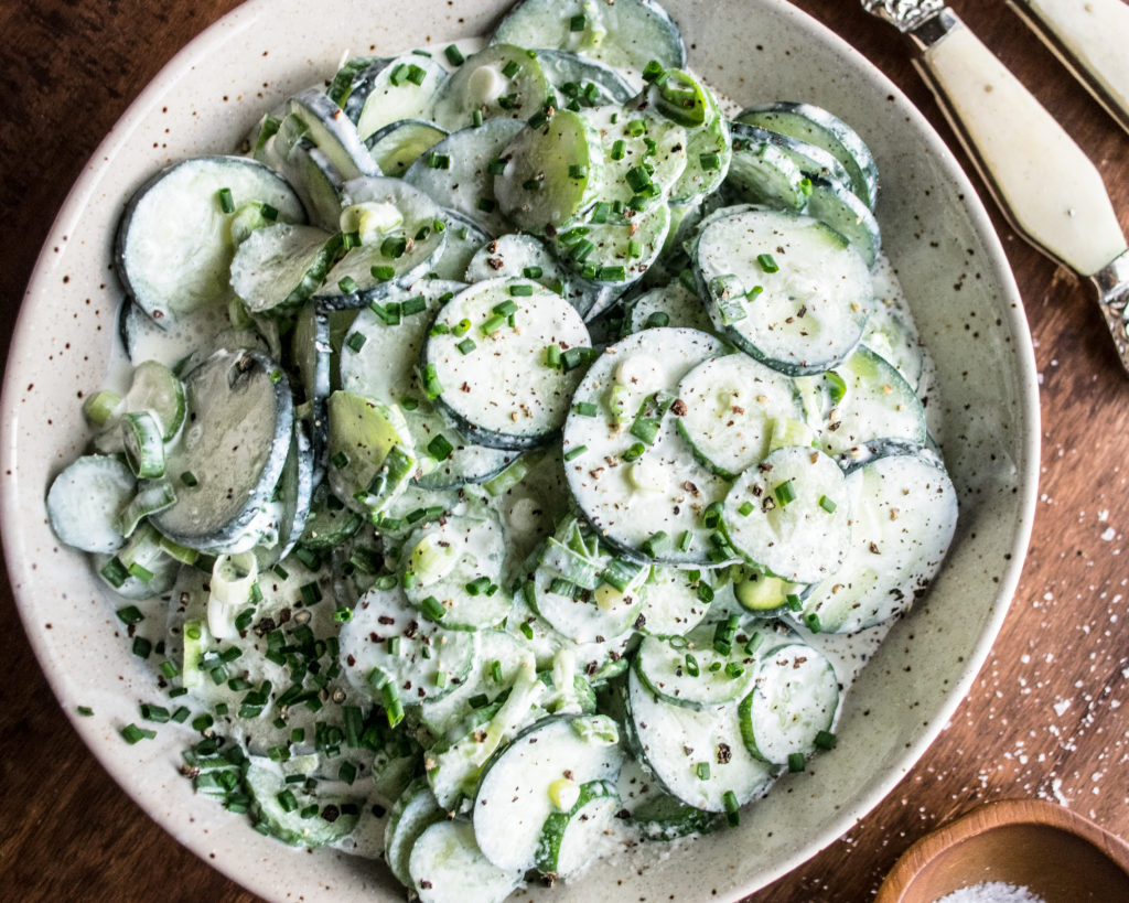 Busia's Sour Cream Cucumbers