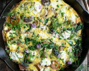 Garden Frittata with Goat Cheese & Potatoes