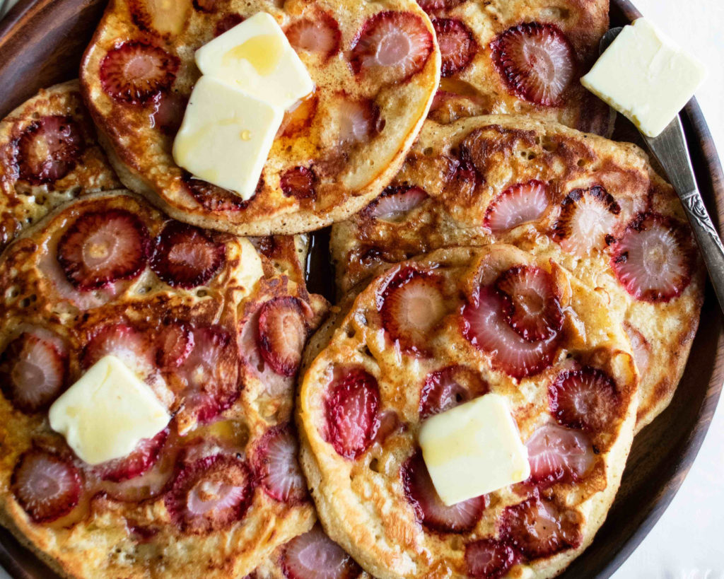 Strawberry Vanilla Bean Pancakes