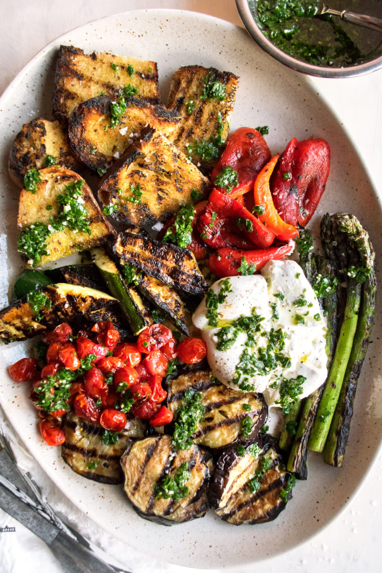 Grilled Vegetables with Chimichurri & Burrata The Original Dish