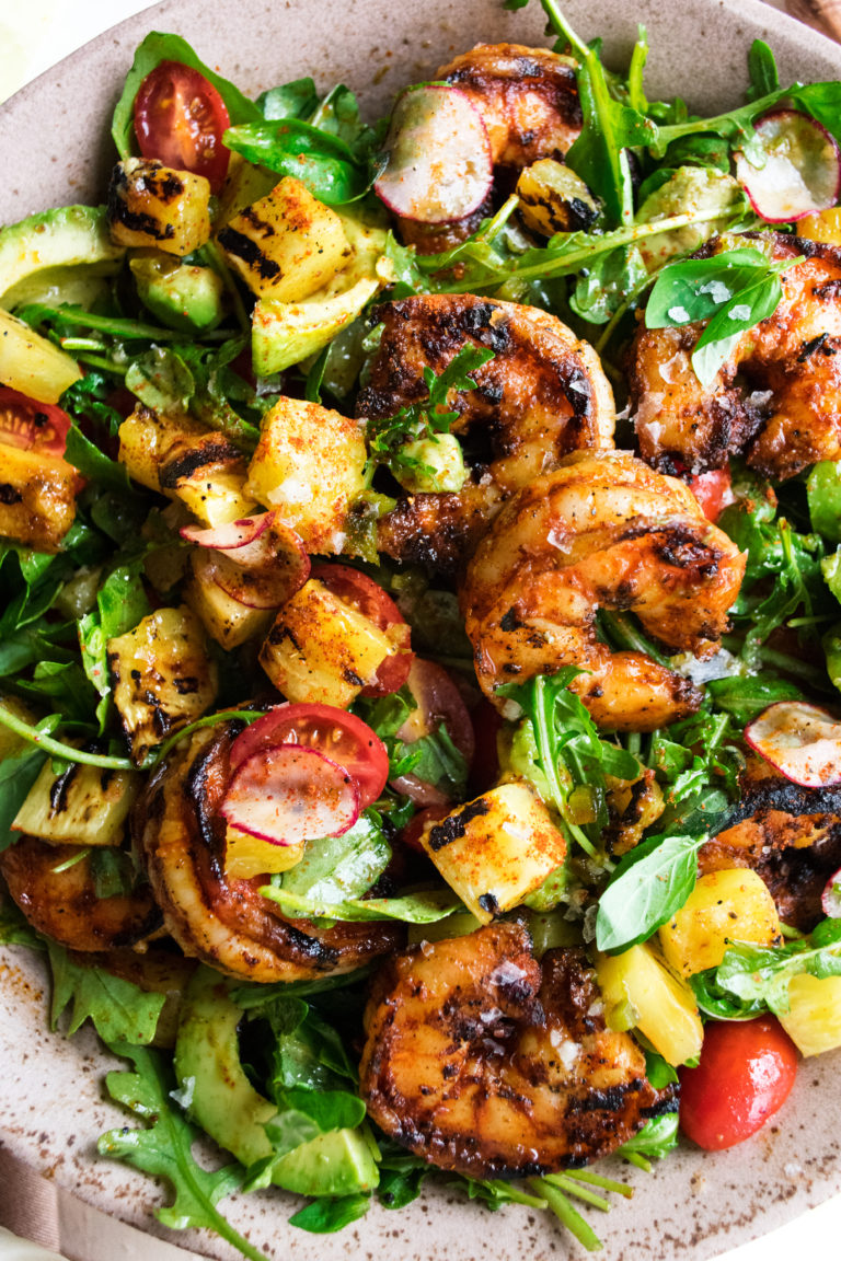 Spicy Grilled Shrimp Salad with Jalapeño Lime Vinaigrette - The ...