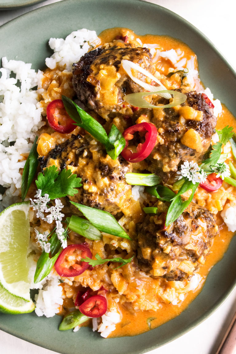 Thai Curry Meatballs with Jasmine Rice The Original Dish