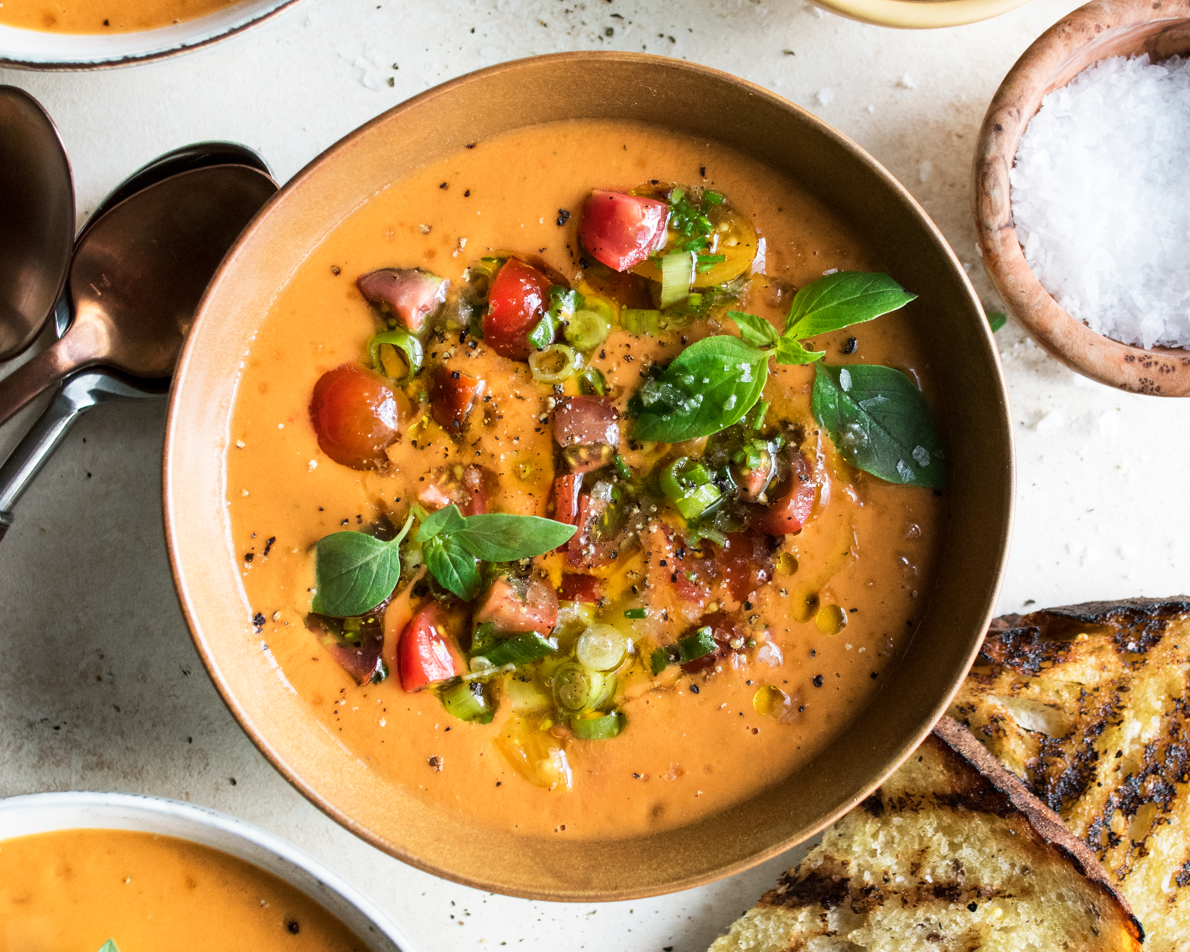 Heirloom Tomato Gazpacho with Grilled Bread - The Original Dish