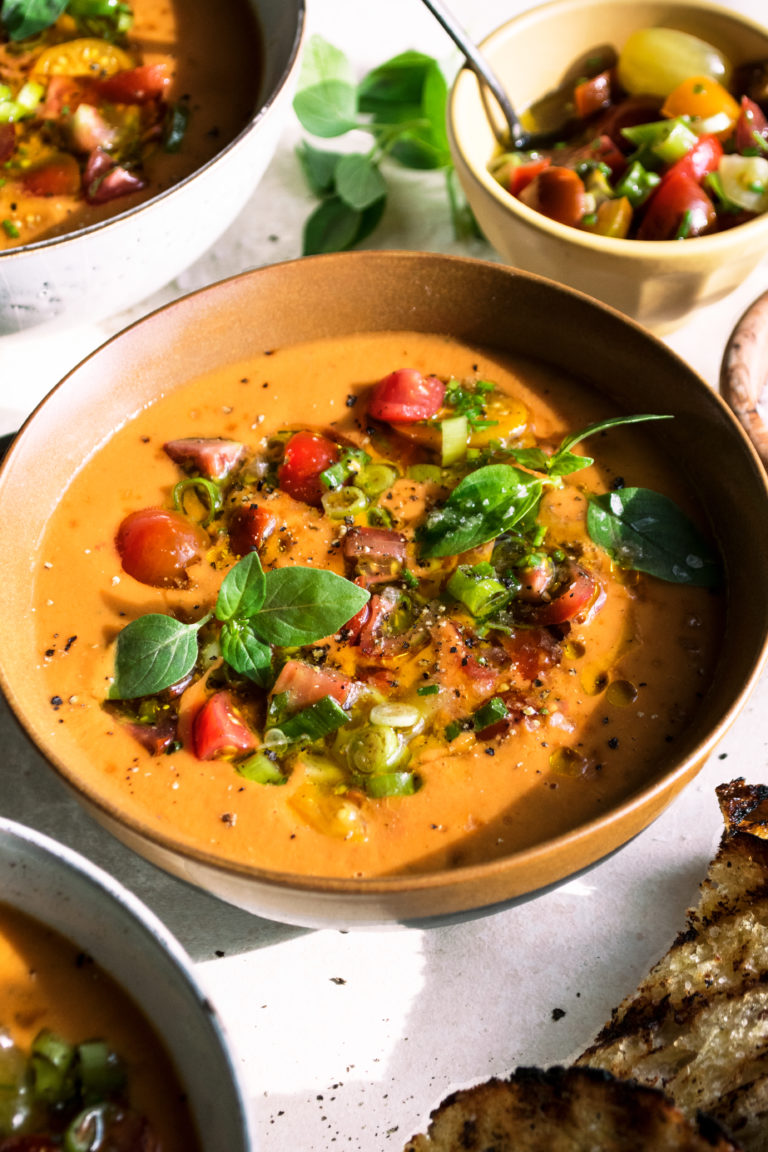 Heirloom Tomato Gazpacho with Grilled Bread The Original Dish