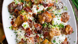 Loaded Smashed Potatoes with Bacon & Parmesan - The Original Dish