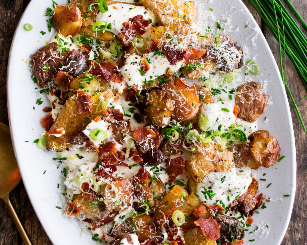 Loaded Smashed Potatoes