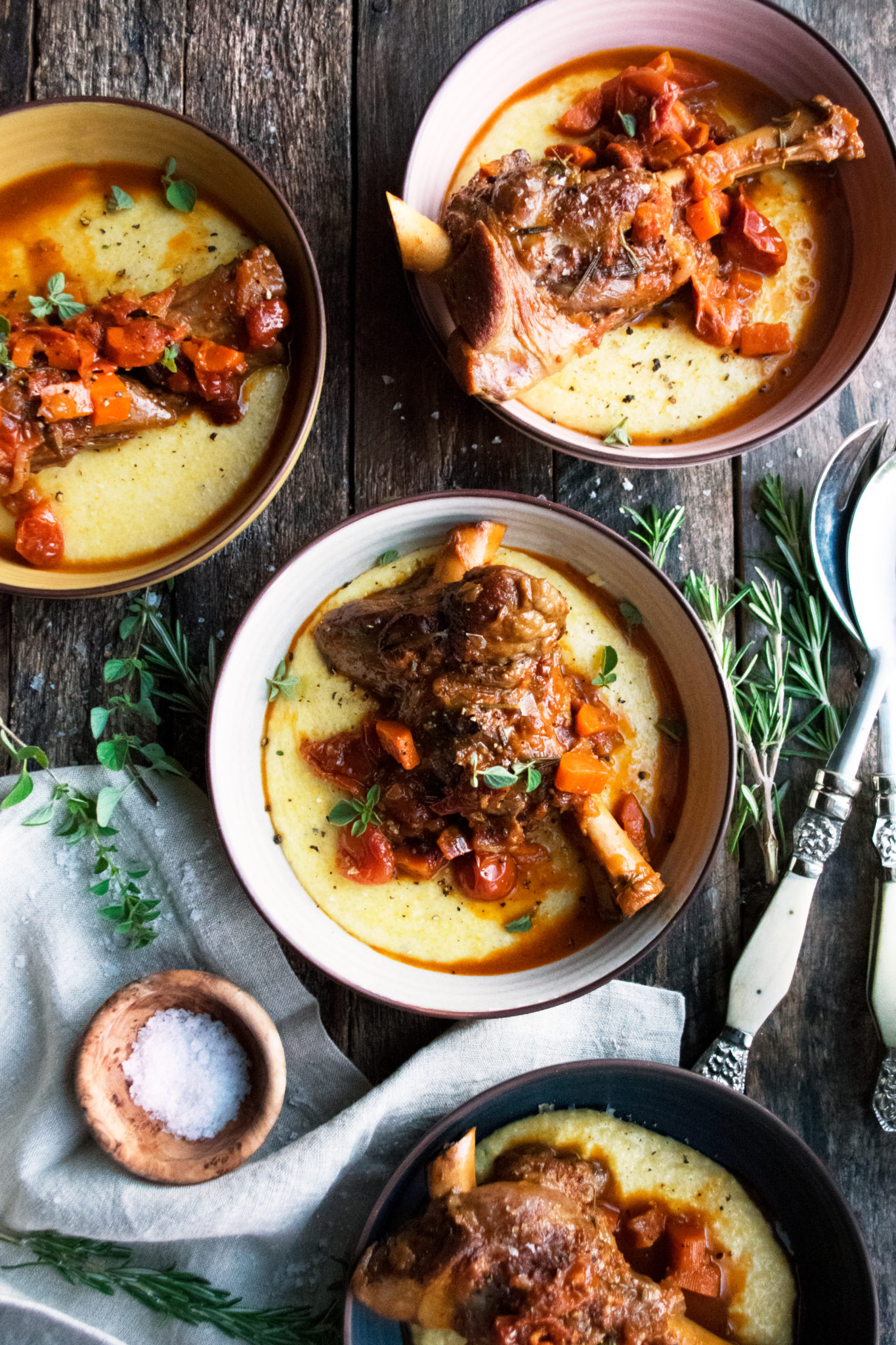 Braised Lamb Shanks with Creamy Polenta The Original Dish