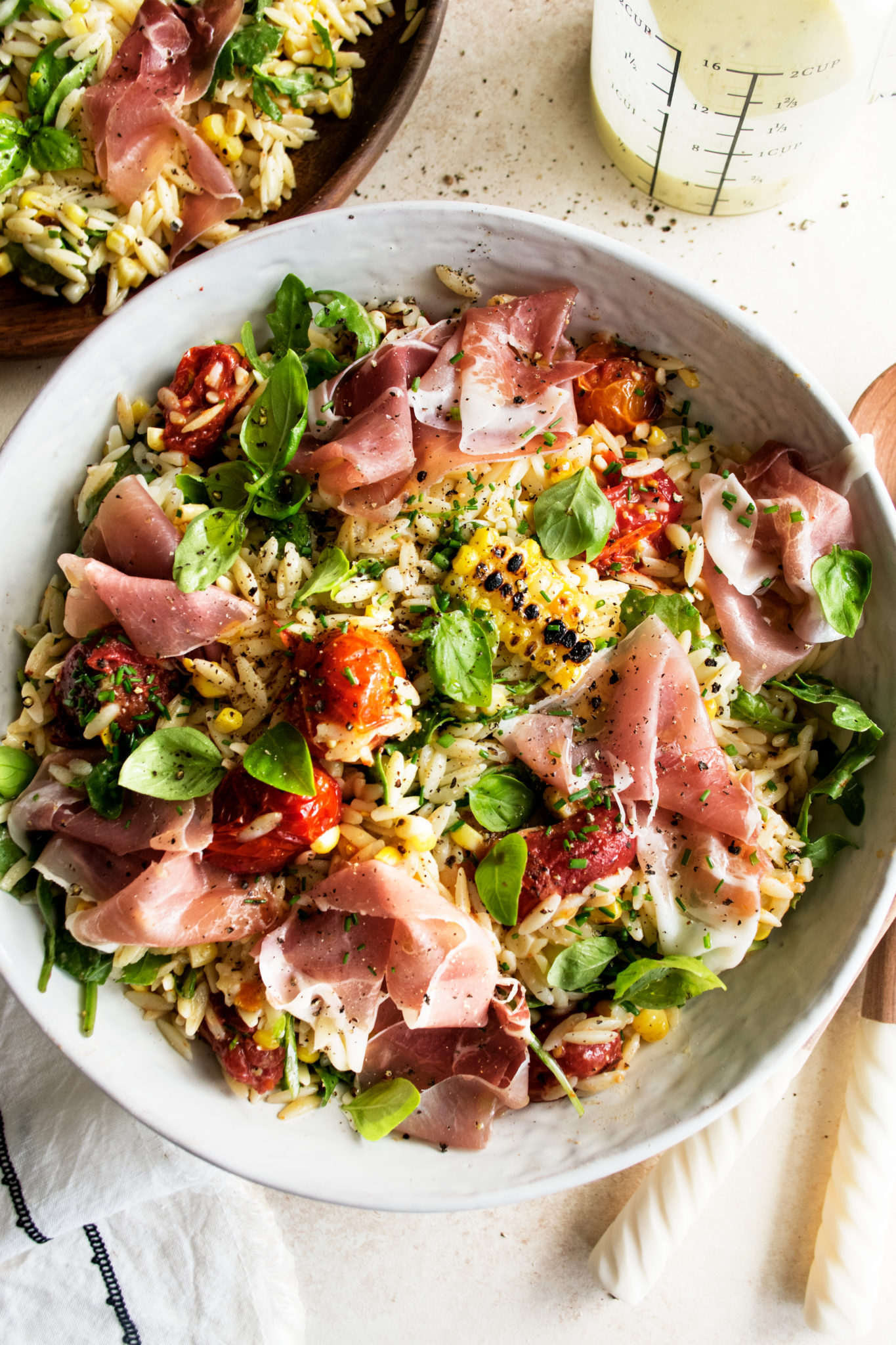 Orzo Salad with Prosciutto & Parmesan Vinaigrette The Original Dish