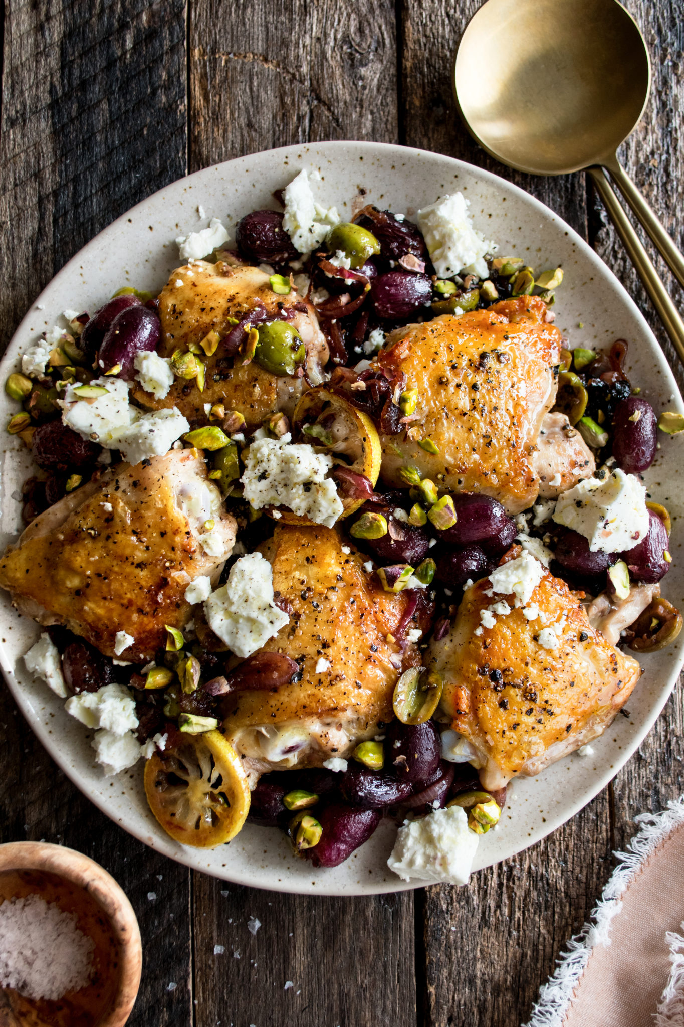 PanRoasted Chicken with Grapes & Olives The Original Dish
