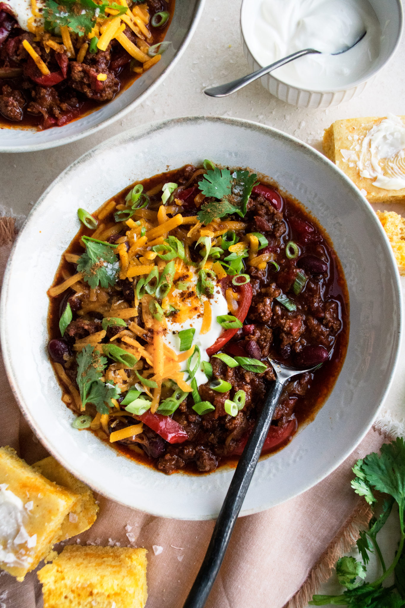 Chipotle Chili with Honey Cheddar Cornbread The Original Dish