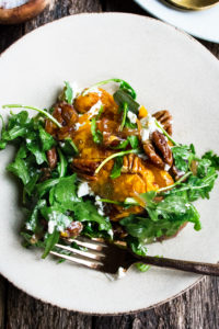 Roasted Hasselback Butternut Squash Salad