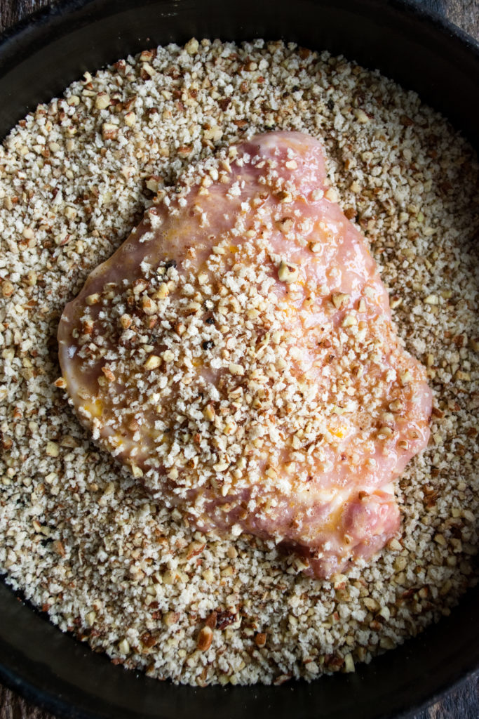 Maple Pecan Crusted Pork Chops