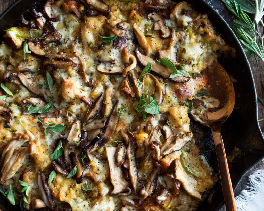 Mushroom Brioche Stuffing