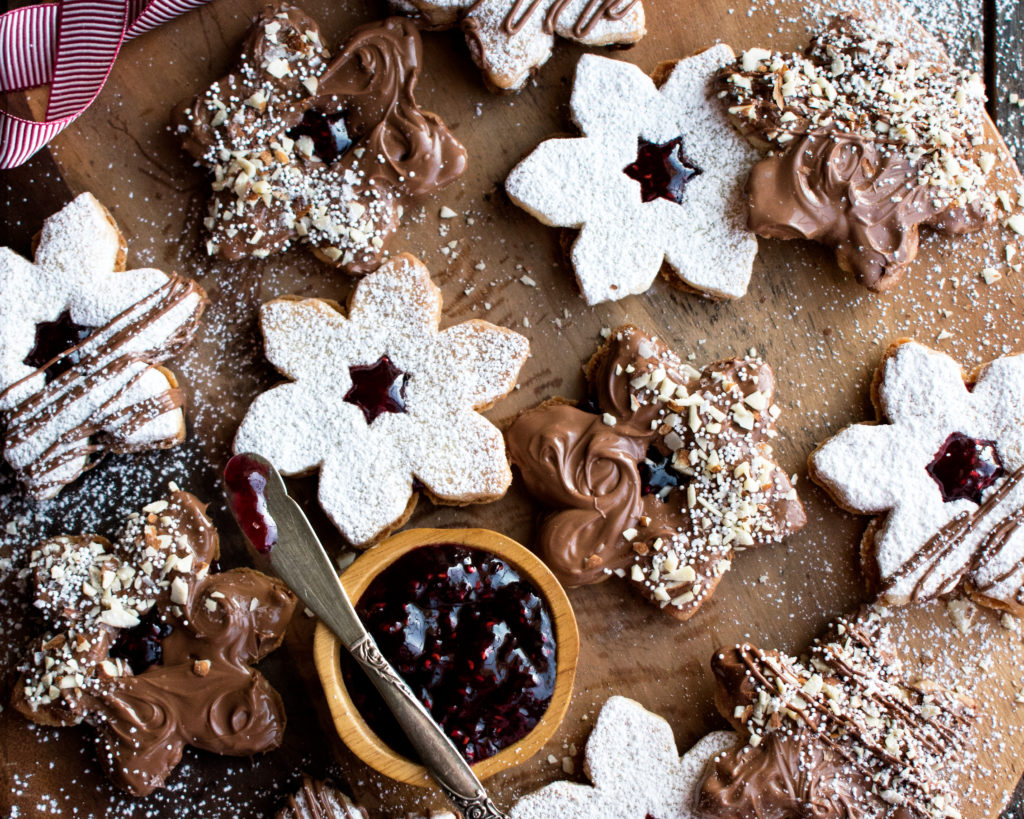 Chocolate Dipped Shortbread Cookie Sandwiches