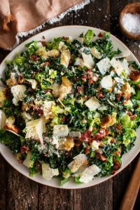 Roasted Garlic & Kale Caesar Salad