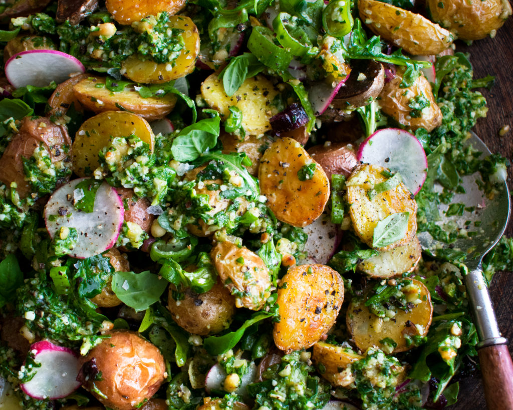 Arugula Pesto Potato Salad